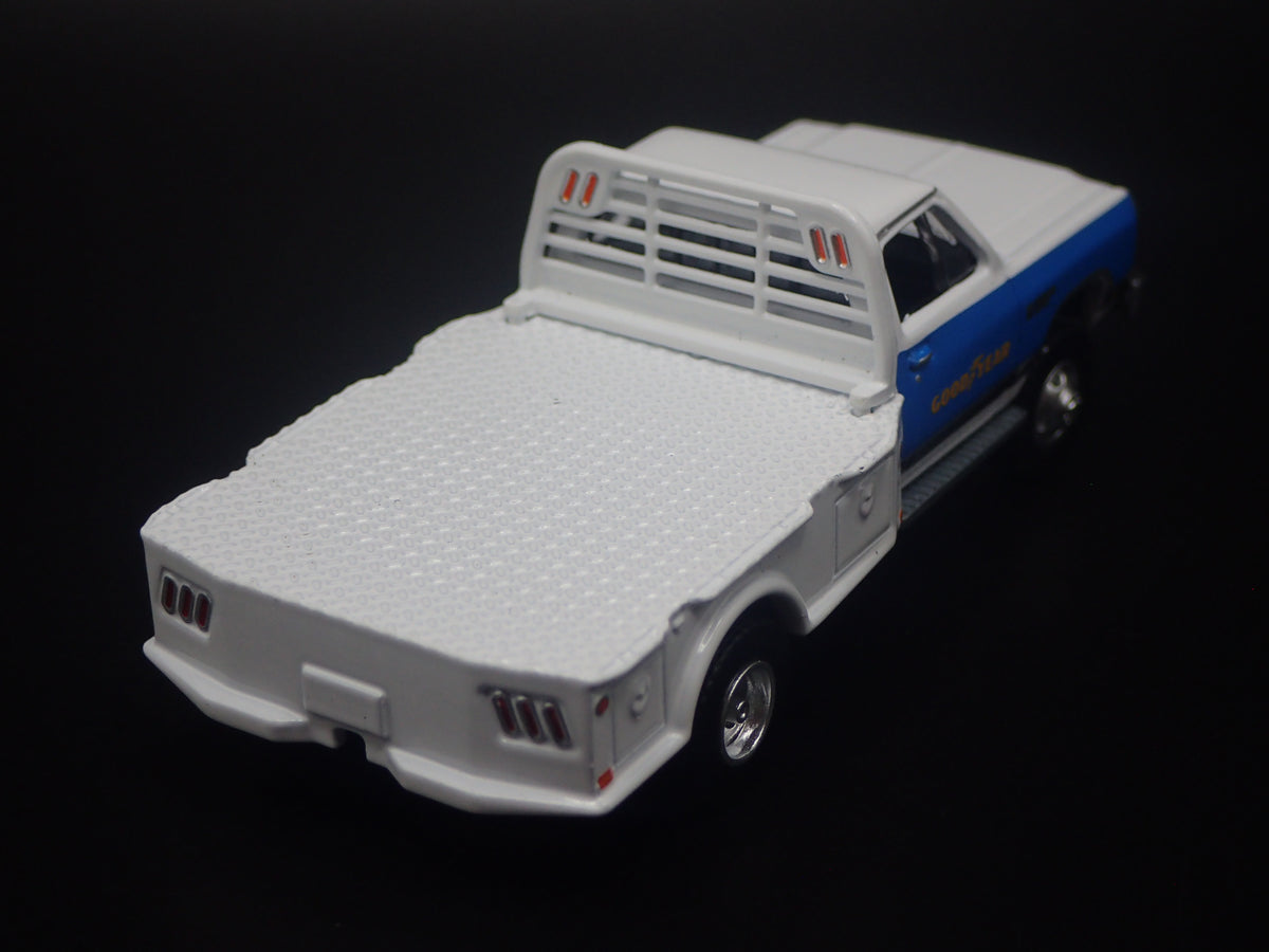 1981 81 DODGE RAM W350 POWER RAM DUALLY FLATBED GOODYEAR 1/64 DIECAST CAR