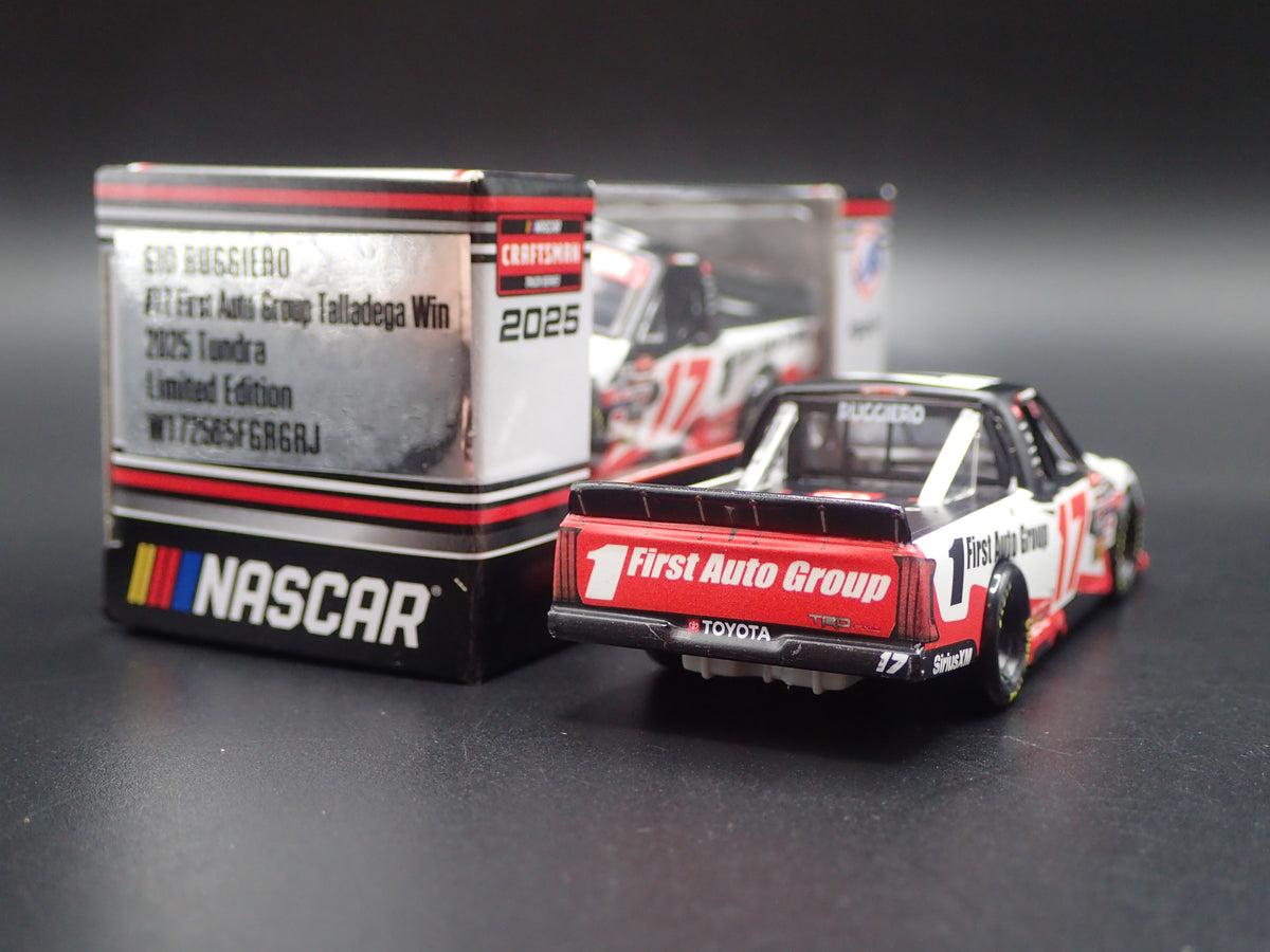 2025 25 TOYOTA TUNDRA 17 GIO RUGGIERO FIRST AUTO WIN NASCAR TRUCK 1:64 DIECAST CAR