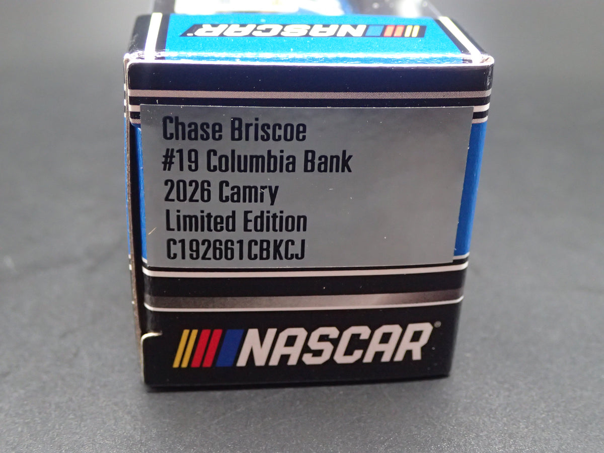 2026 TOYOTA CAMRY 19 CHASE BRISCOE COLUMBIA BANK NASCAR 1:64 SCALE DIECAST MODEL CAR