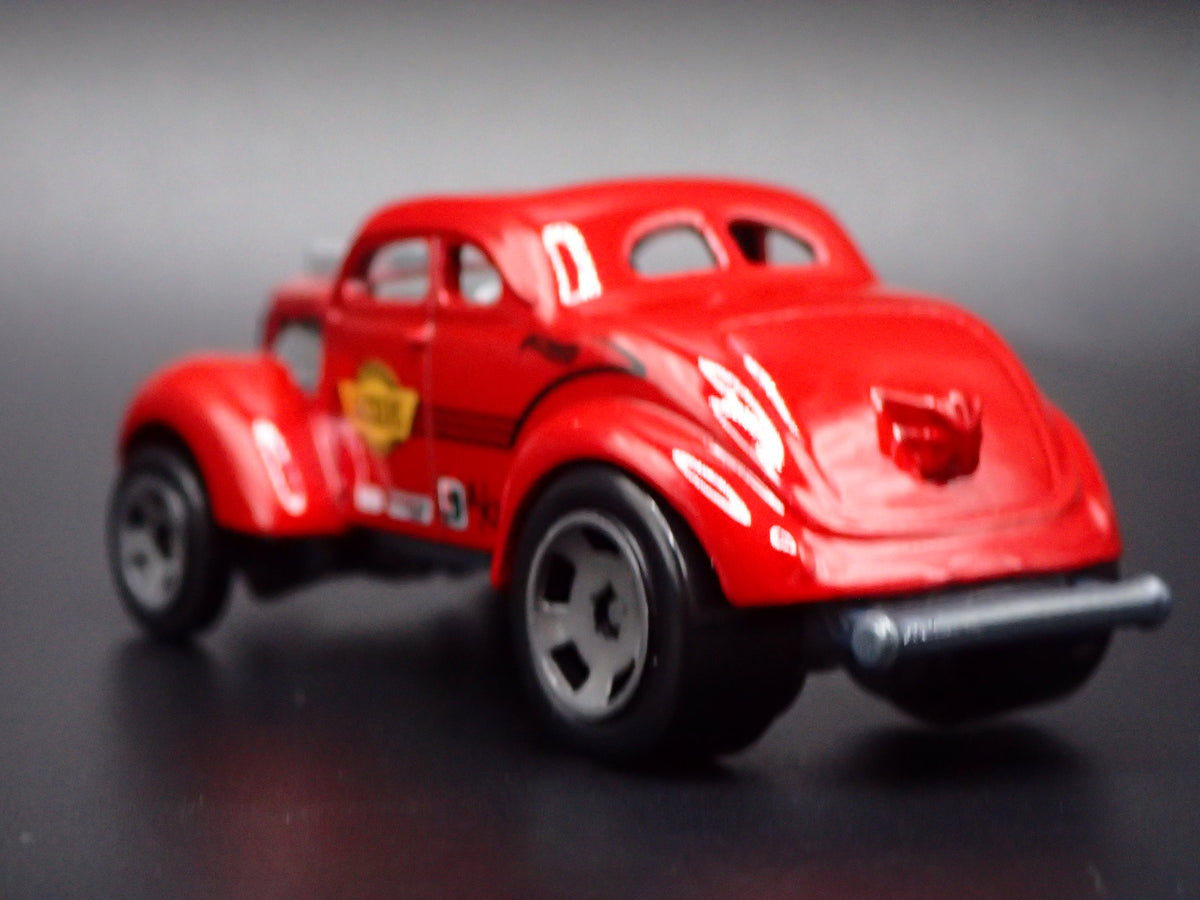 1937 37 FORD COUPE GASSER HOT ROD NHRA RED 1:64 SCALE DIECAST MODEL CAR