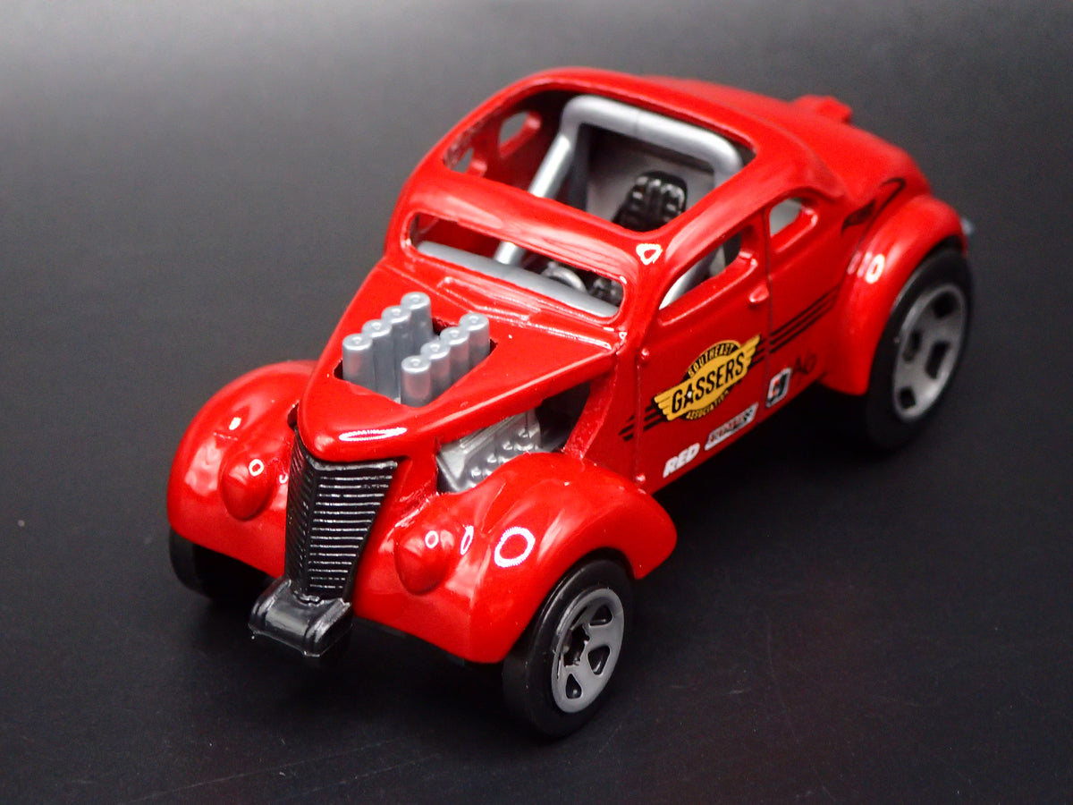 1937 37 FORD COUPE GASSER HOT ROD NHRA RED 1:64 SCALE DIECAST MODEL CAR