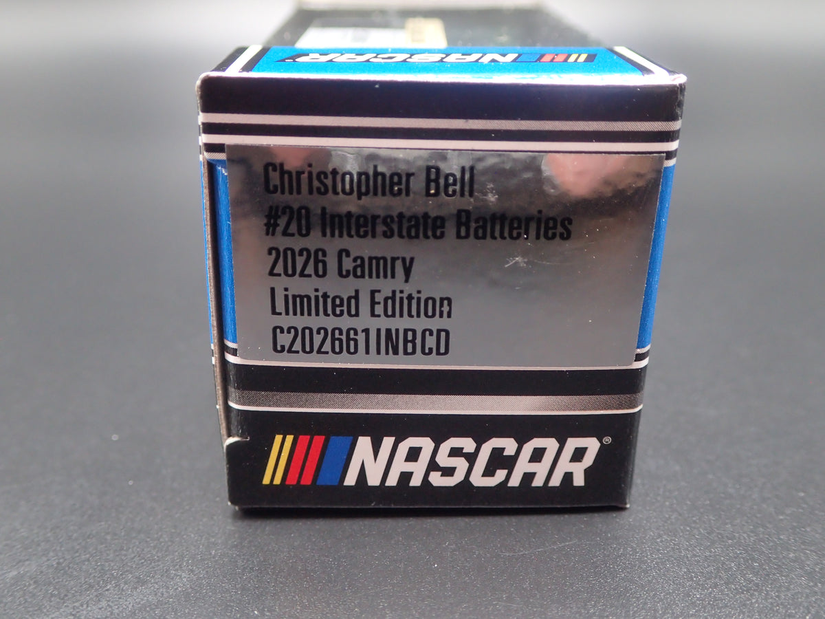 2026 TOYOTA CAMRY 20 CHRISTOPHER BELL INTERSTATE NASCAR 1:64 SCALE DIECAST CAR