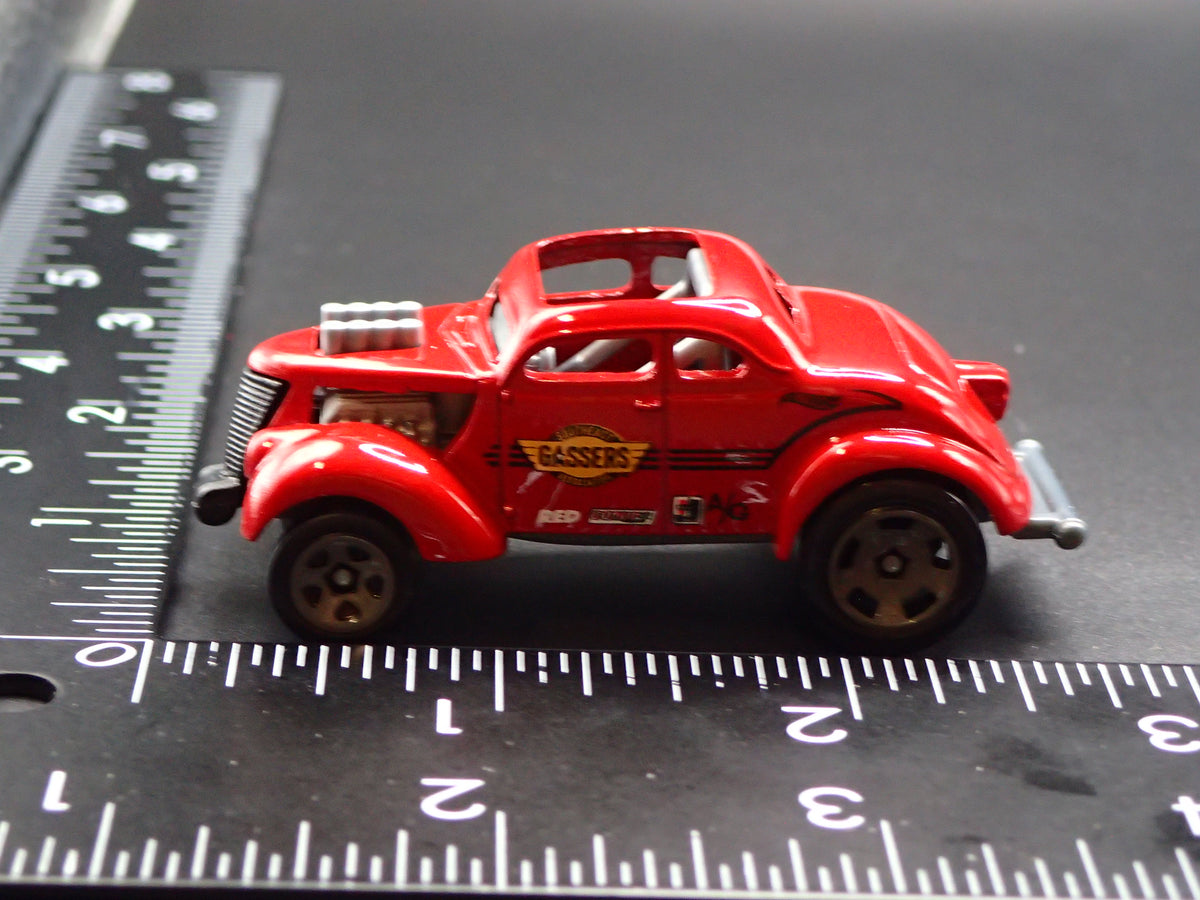1937 37 FORD COUPE GASSER HOT ROD NHRA RED 1:64 SCALE DIECAST MODEL CAR