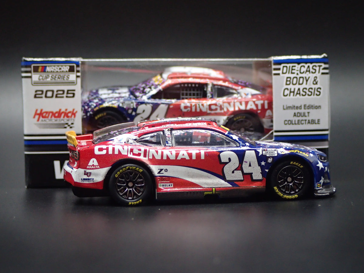 2025 25 CHEVY CAMARO #24 WILLIAM BYRON CINCINNATI WIN NASCAR 1:64 DIECAST CAR