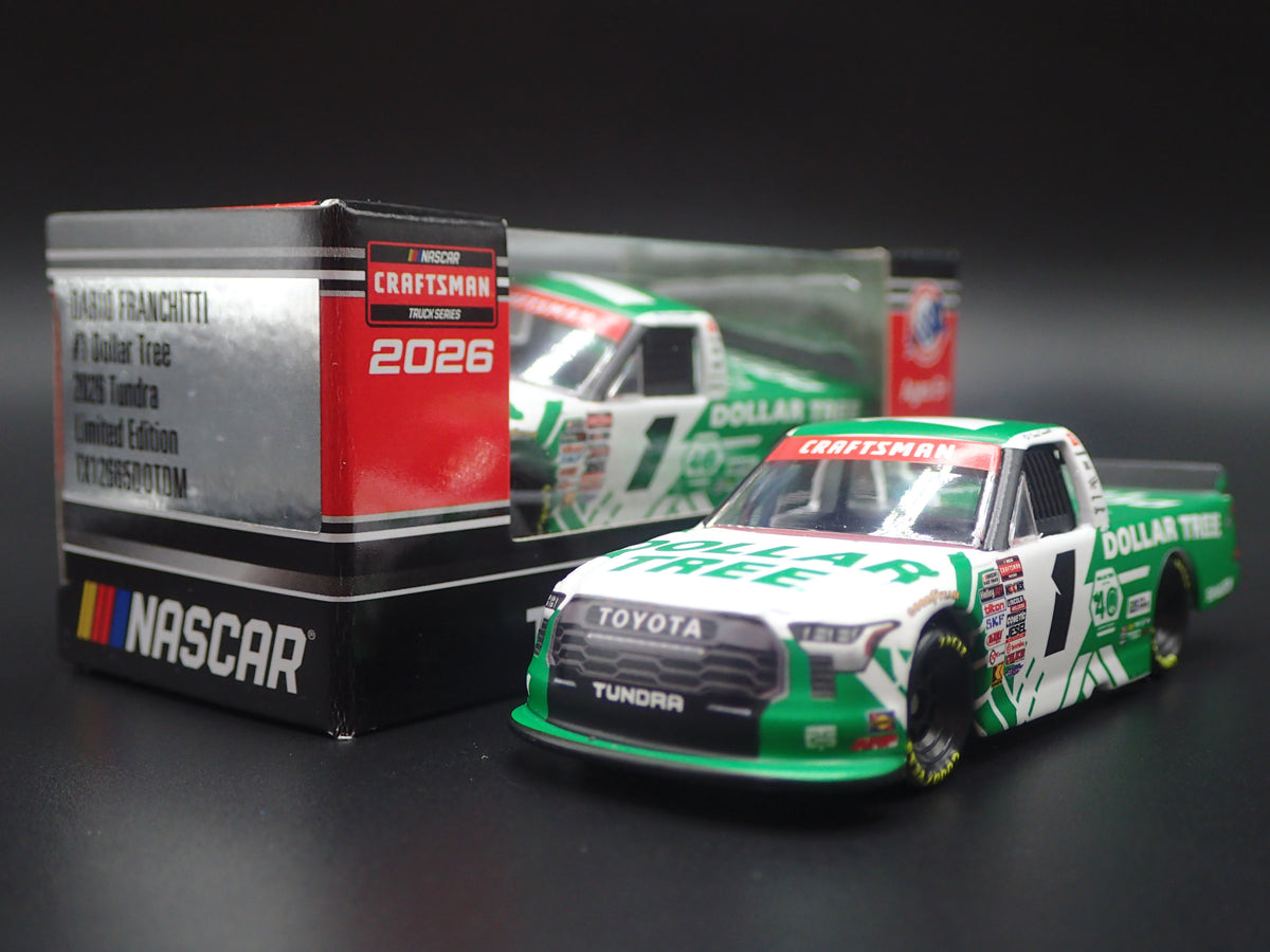 2026 26 TOYOTA TUNDRA TRUCK #1 DARIO FRANCHITTI DOLLAR TREE NASCAR 1:64 SCALE DIECAST CAR