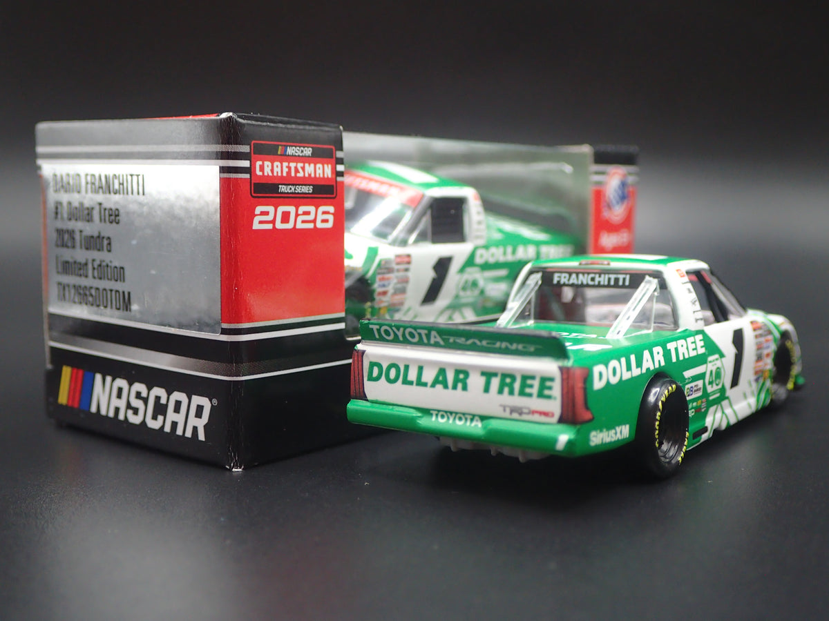 2026 26 TOYOTA TUNDRA TRUCK #1 DARIO FRANCHITTI DOLLAR TREE NASCAR 1:64 SCALE DIECAST CAR