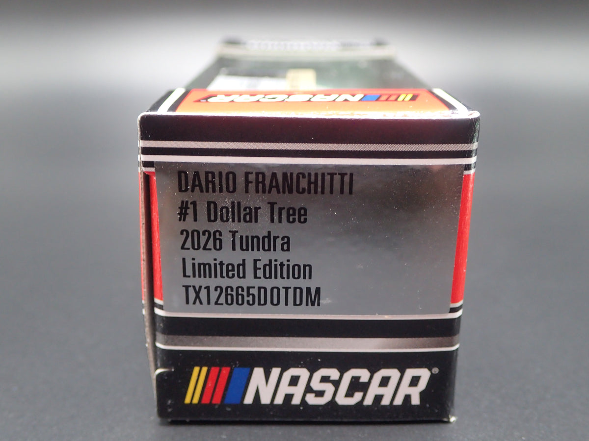 2026 26 TOYOTA TUNDRA TRUCK #1 DARIO FRANCHITTI DOLLAR TREE NASCAR 1:64 SCALE DIECAST CAR