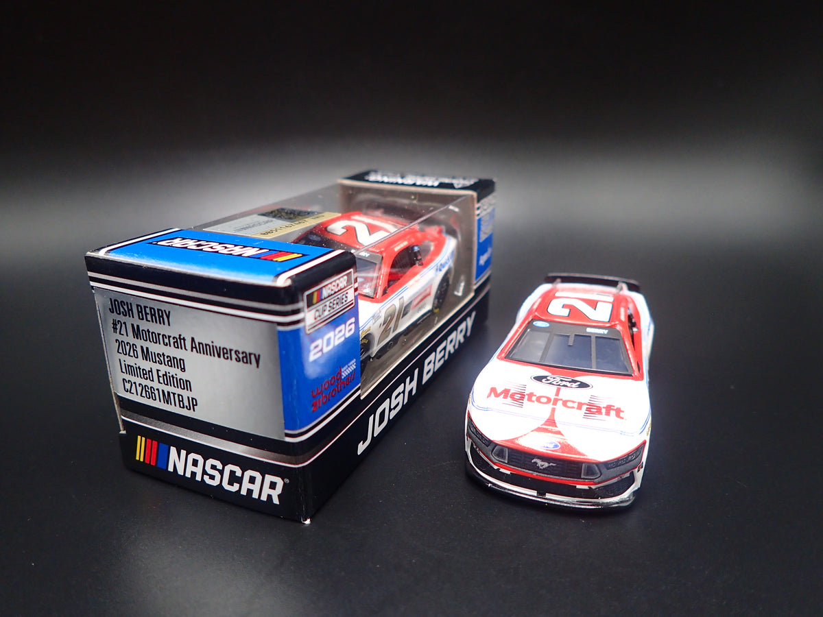 2026 26 FORD MUSTANG #21 JOSH BERRY MOTORCRAFT ANNV NASCAR 1:64 DIECAST CAR-Burning Rubber Toy Company