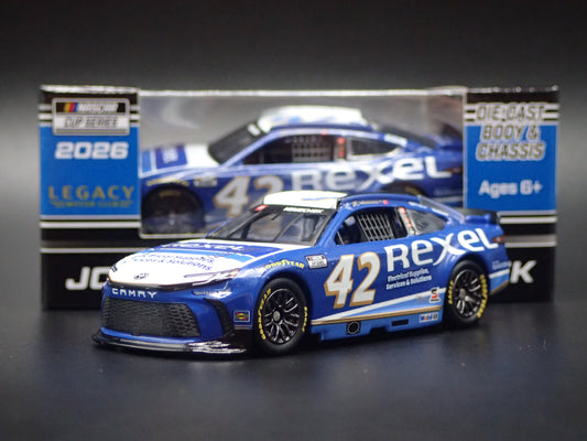 2026 26 TOYOTA CAMRY 42 JOHN HUNTER NEMECHEK REXEL NASCAR 1:64 DIECAST CAR