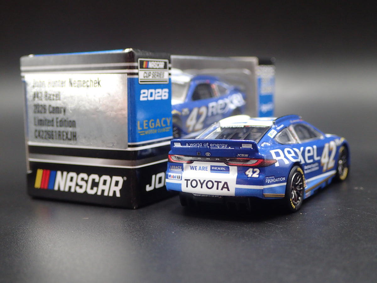 2026 26 TOYOTA CAMRY 42 JOHN HUNTER NEMECHEK REXEL NASCAR 1:64 DIECAST CAR