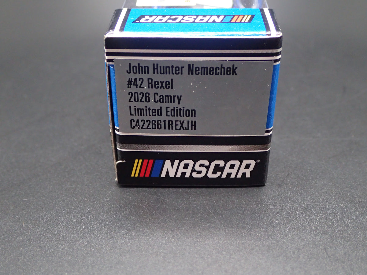 2026 26 TOYOTA CAMRY 42 JOHN HUNTER NEMECHEK REXEL NASCAR 1:64 DIECAST CAR