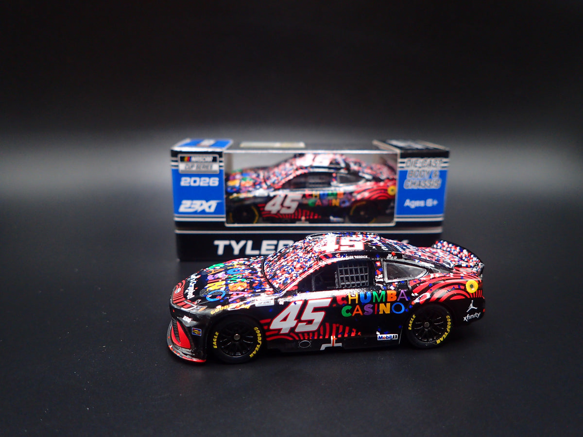 2026 26 TOYOTA CAMRY 45 TYLER REDDICK CHUMBA CASINO WIN NASCAR 1:64 SCALE DIECAST CAR-Burning Rubber Toy Company