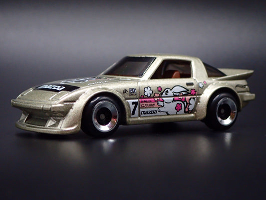 1978-1985 MAZDA RX7 JDM SILVER 1:64 SCALE COLLECTIBLE DIORAMA DIECAST MODEL CAR
