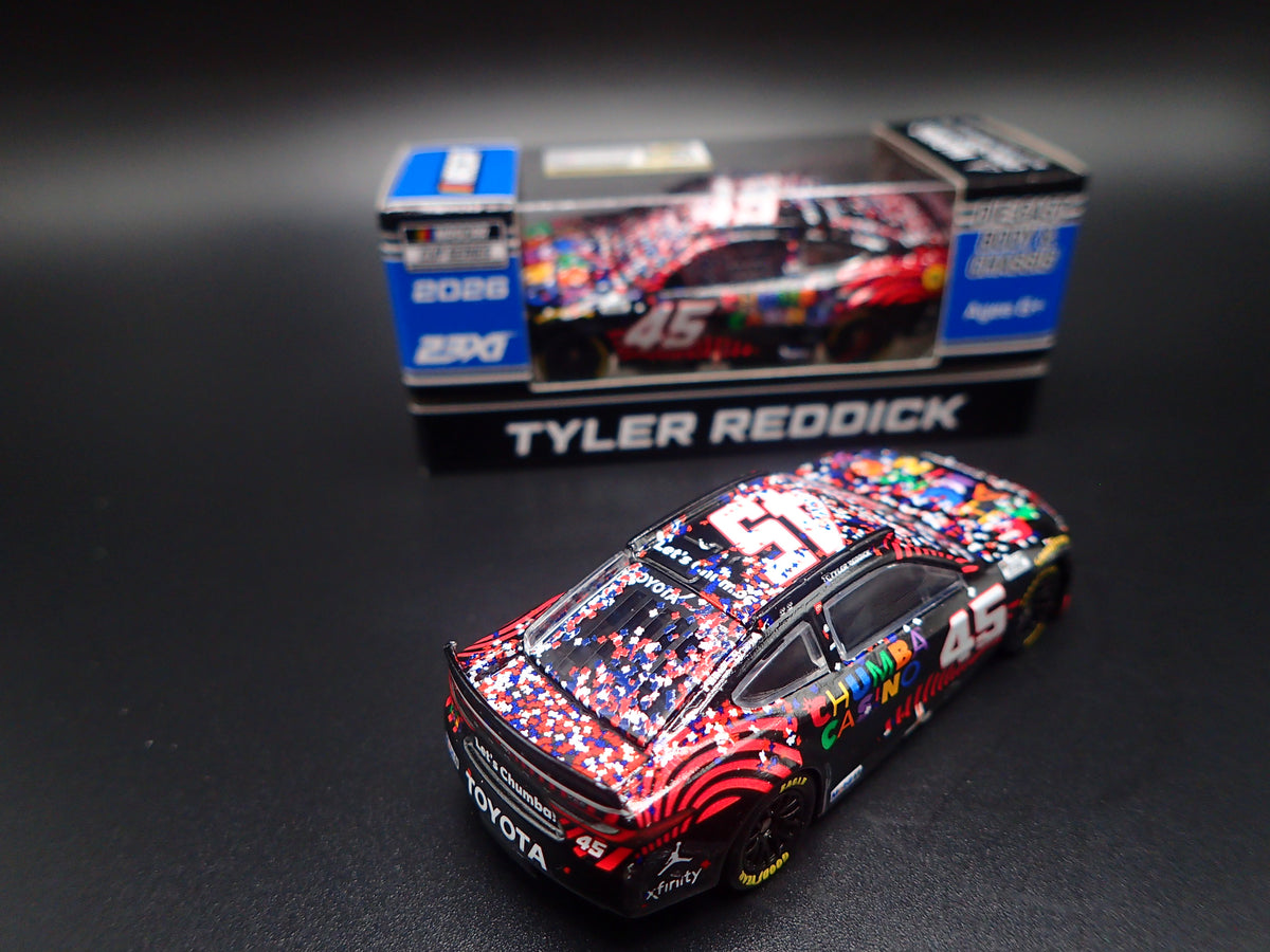 2026 26 TOYOTA CAMRY 45 TYLER REDDICK CHUMBA CASINO WIN NASCAR 1:64 SCALE DIECAST CAR-Burning Rubber Toy Company