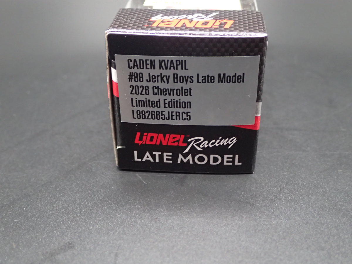 2026 26 CHEVROLET #88 CARSON KVAPIL JERKY BOYS LATE MODEL NASCAR 1:64 DIECAST CAR