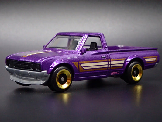 1973-1979 DATSUN 620 PICKUP TRUCK JDM PURPLE 1:64 SCALE DIORAMA DIECAST MODEL CAR