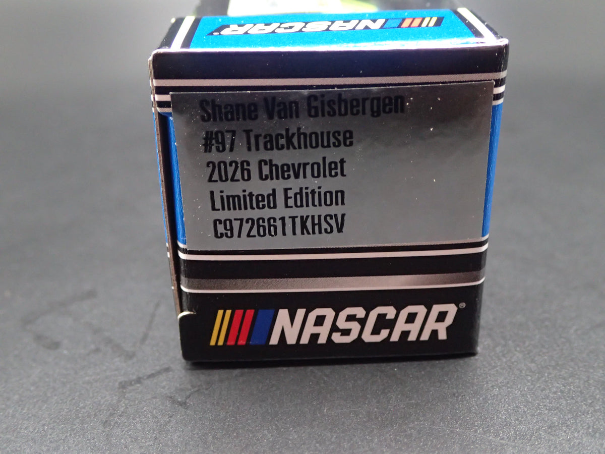 2026 CHEVROLET 97 SHANE VAN GISBERGEN TRACKHOUSE NASCAR 1:64 DIECAST MODEL CAR