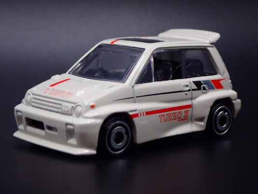 1981-1986 HONDA CITY TURBO II WHITE 1:64 SCALE COLLECTIBLE DIECAST MODEL CAR