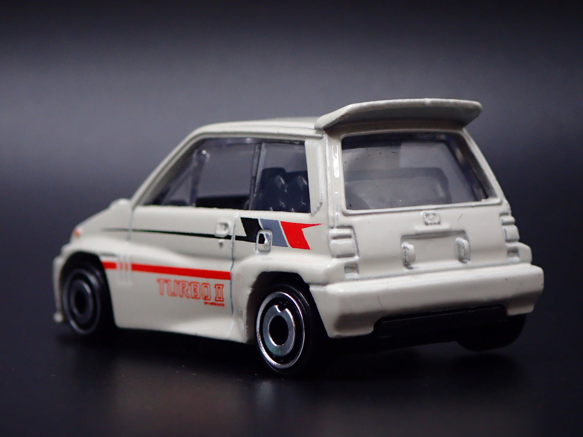 1981-1986 HONDA CITY TURBO II WHITE 1:64 SCALE COLLECTIBLE DIECAST MODEL CAR