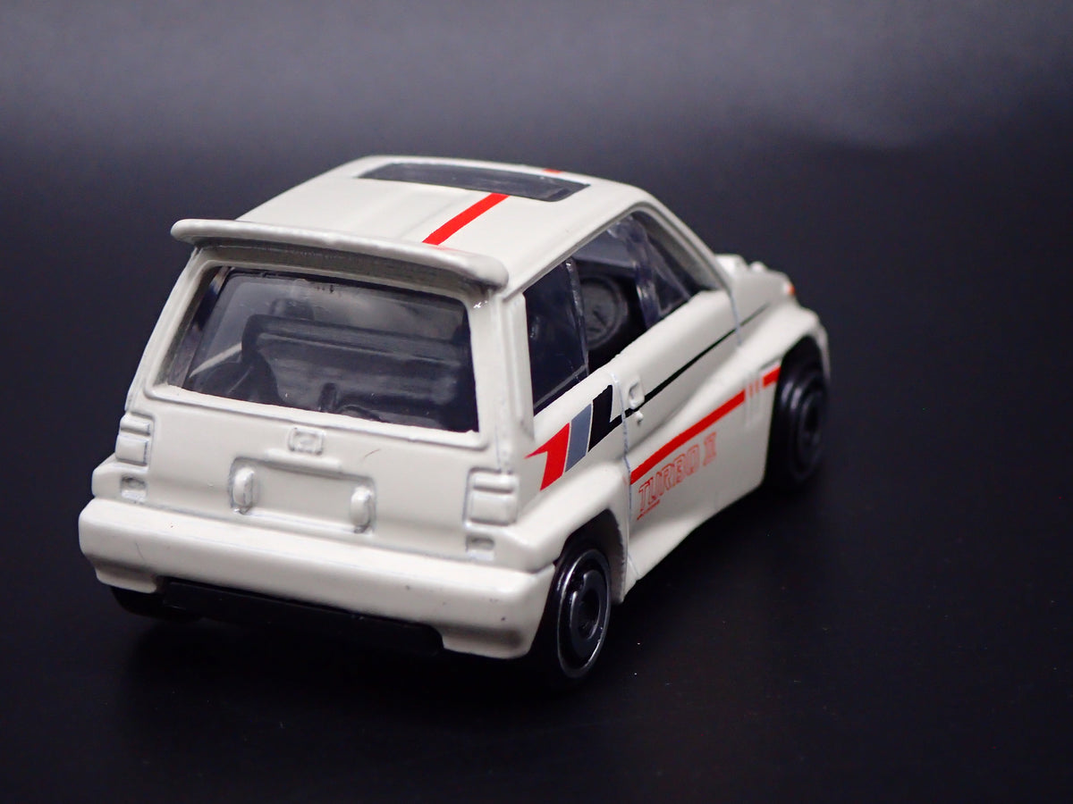 1981-1986 HONDA CITY TURBO II WHITE 1:64 SCALE COLLECTIBLE DIECAST MODEL CAR