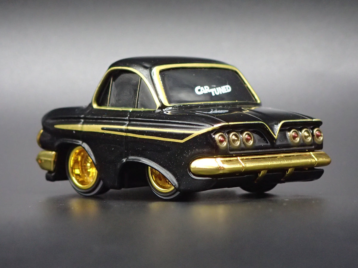 1961 61 CHEVY CHEVROLET IMPALA CAR TUNED BLACK 1:64 SCALE DIECAST MODEL CAR
