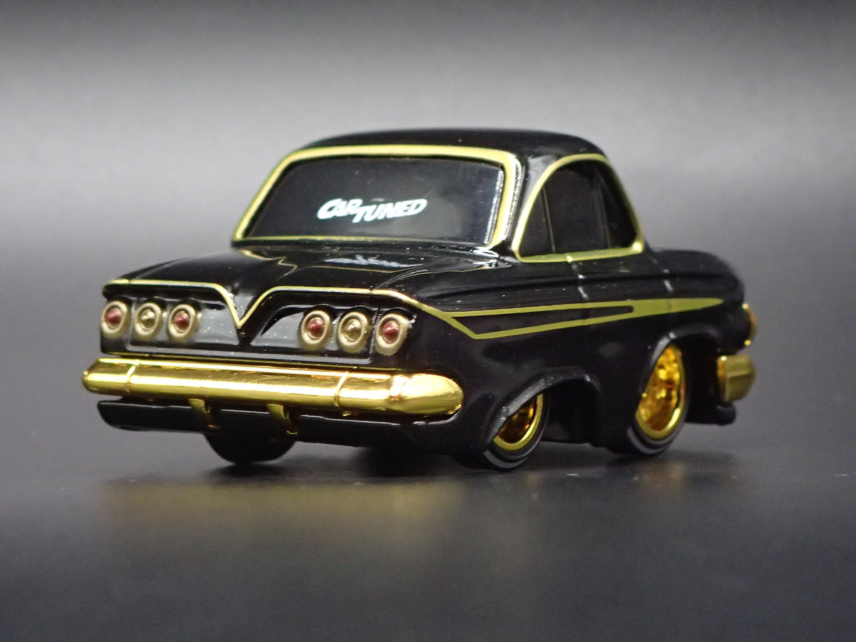 1961 61 CHEVY CHEVROLET IMPALA CAR TUNED BLACK 1:64 SCALE DIECAST MODEL CAR