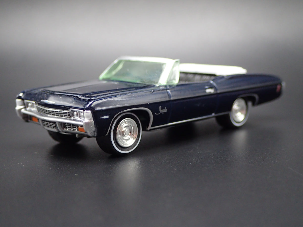 1968 68 CHEVY IMPALA CONVERTIBLE BLUE 1/64 SCALE DIORAMA DIECAST MODEL CAR