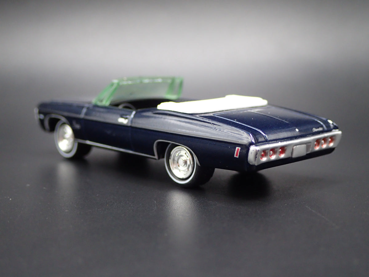 1968 68 CHEVY IMPALA CONVERTIBLE BLUE 1/64 SCALE DIORAMA DIECAST MODEL CAR