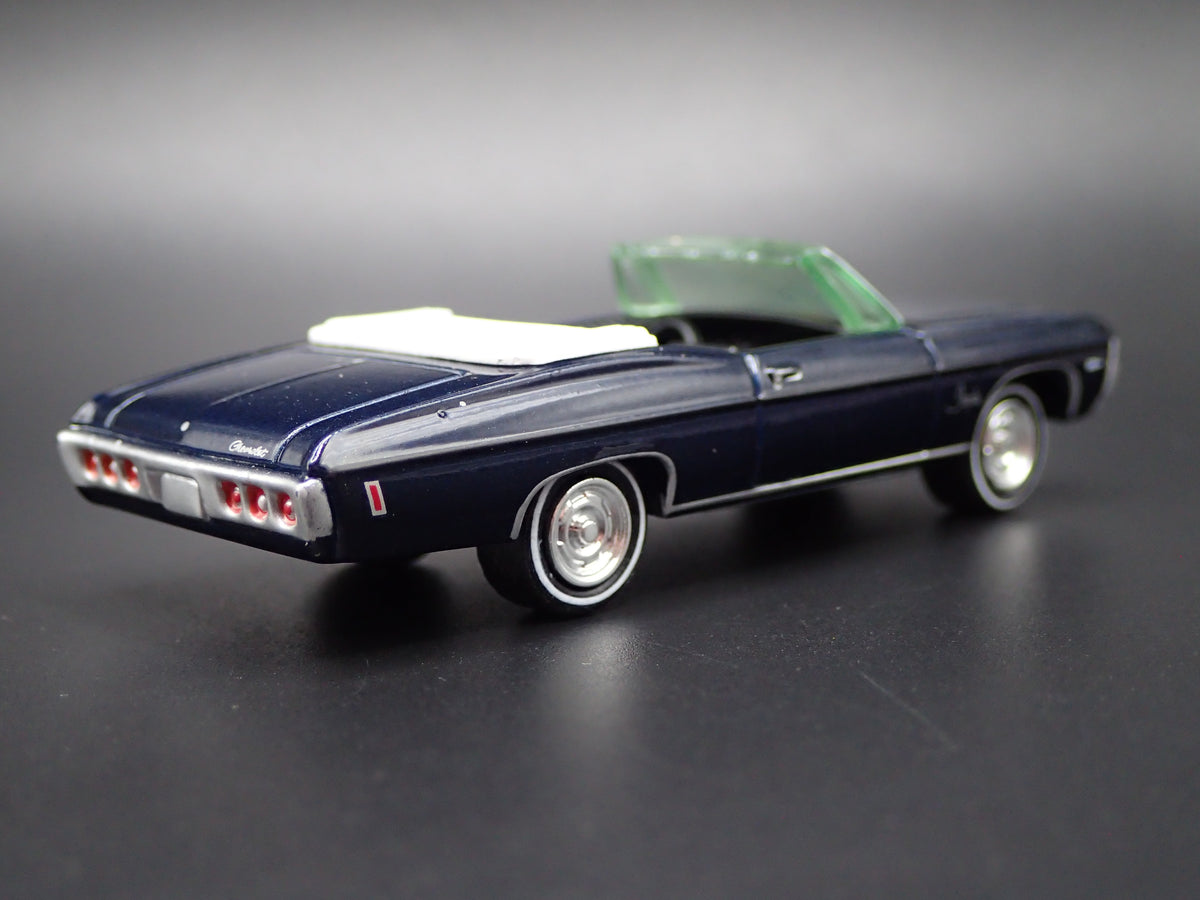 1968 68 CHEVY IMPALA CONVERTIBLE BLUE 1/64 SCALE DIORAMA DIECAST MODEL CAR