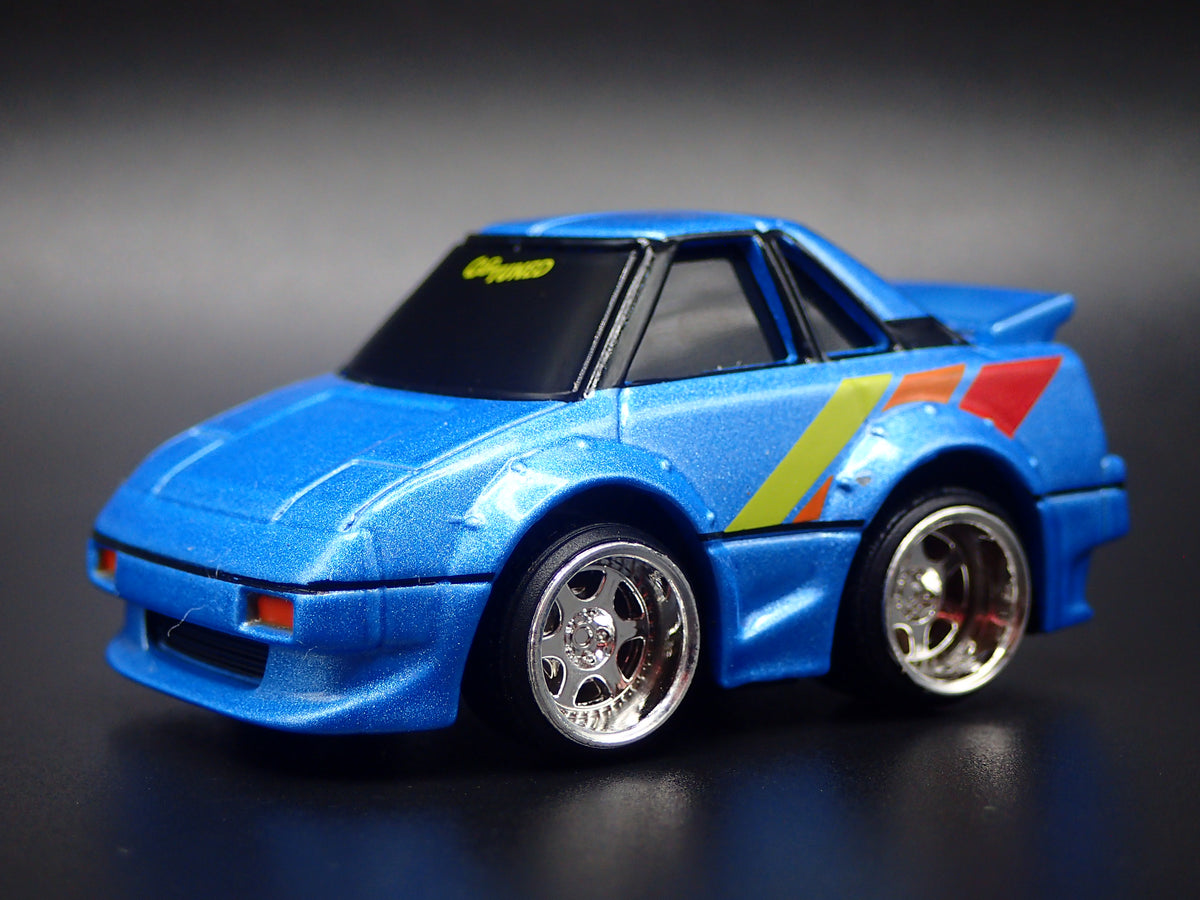 1984-1989 TOYOTA MR2 CAR TUNED JDM BLUE 1/64 SCALE COLLECITBLE DIECAST MODEL CAR