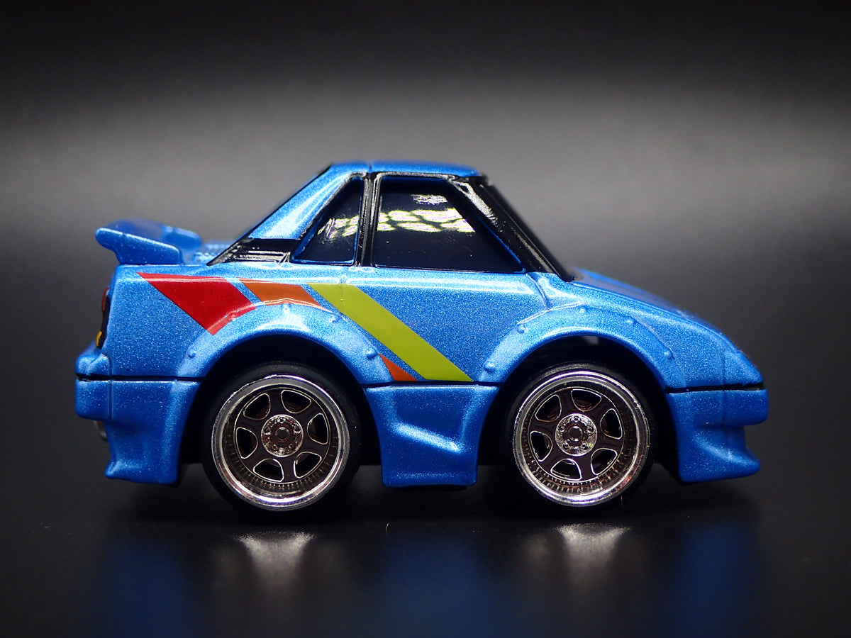 1984-1989 TOYOTA MR2 CAR TUNED JDM BLUE 1/64 SCALE COLLECITBLE DIECAST MODEL CAR