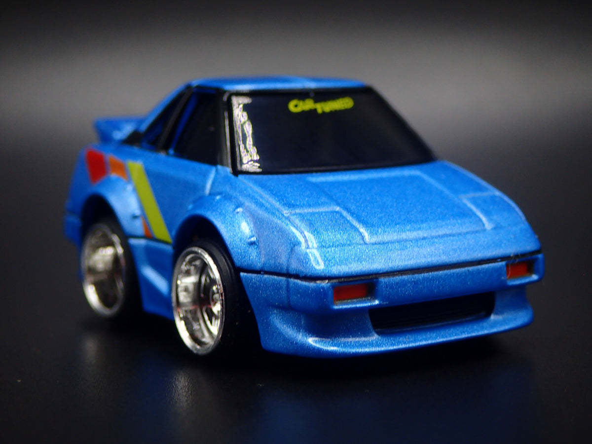 1984-1989 TOYOTA MR2 CAR TUNED JDM BLUE 1/64 SCALE COLLECITBLE DIECAST MODEL CAR