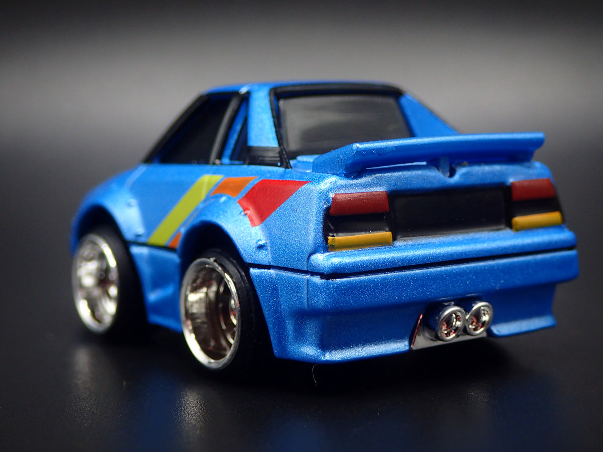 1984-1989 TOYOTA MR2 CAR TUNED JDM BLUE 1/64 SCALE COLLECITBLE DIECAST MODEL CAR