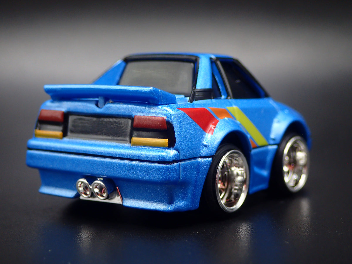 1984-1989 TOYOTA MR2 CAR TUNED JDM BLUE 1/64 SCALE COLLECITBLE DIECAST MODEL CAR