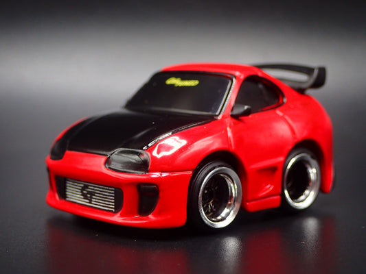 1993-2002 TOYOTA SUPRA CAR TUNED RED JDM 1/64 SCALE DIORAMA DIECAST MODEL CAR