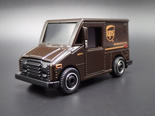 UPS UNITED PARCEL SERVICE DELIVERY VAN BROWN 1:64 MB SCALE DIECAST MODEL-Burning Rubber Toy Company