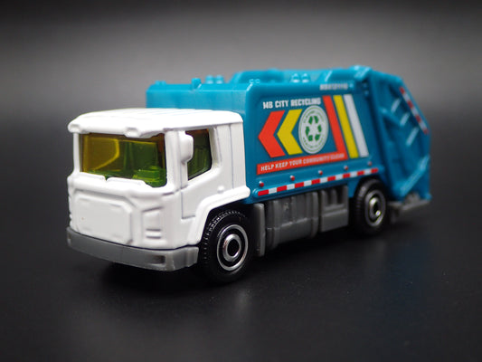 MODERN GARBAGE RECYCLING TRASH TRUCK BLUE 1/64 MB SCALE DIECAST MODEL CAR