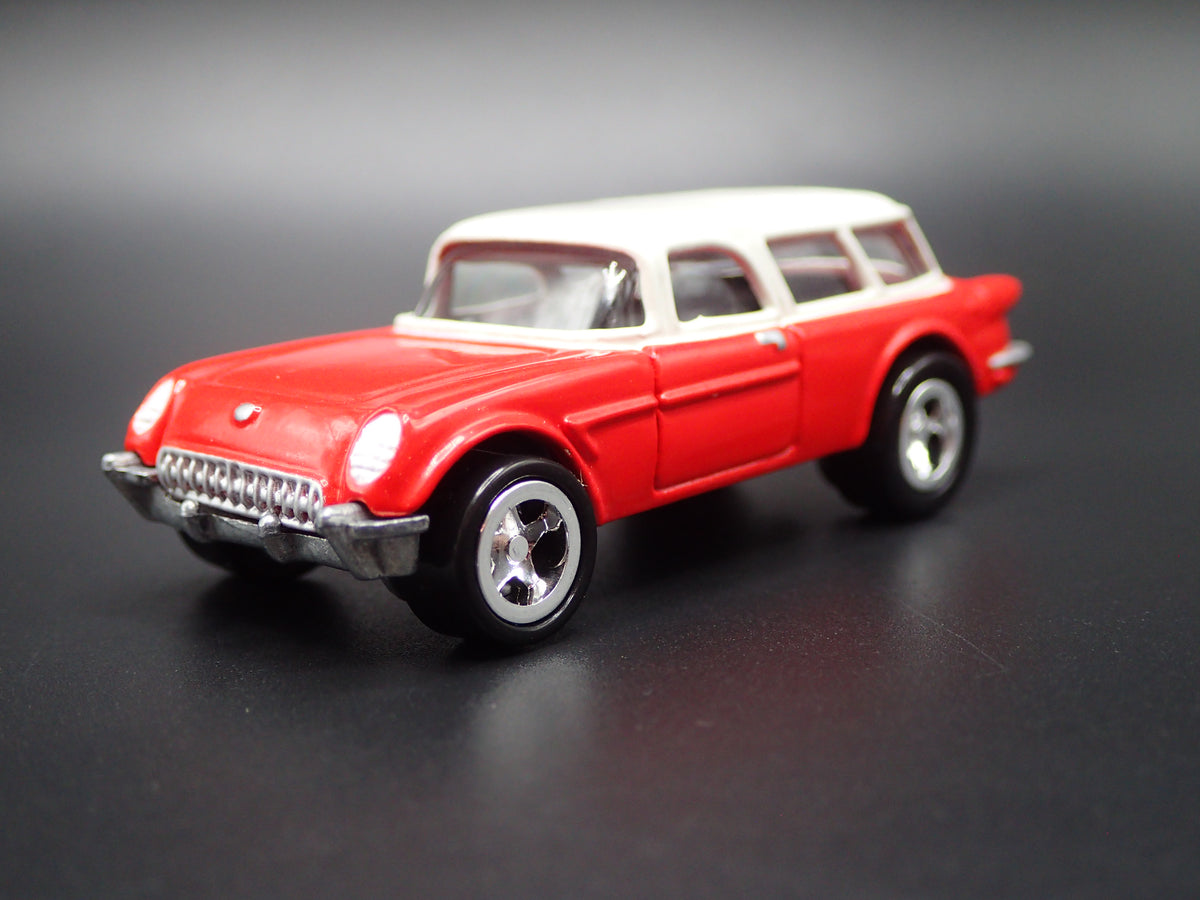 1954 54 CHEVY CHEVROLET CORVETTE NOMAD RED 1:64 SCALE DIORAMA DIECAST MODEL CAR