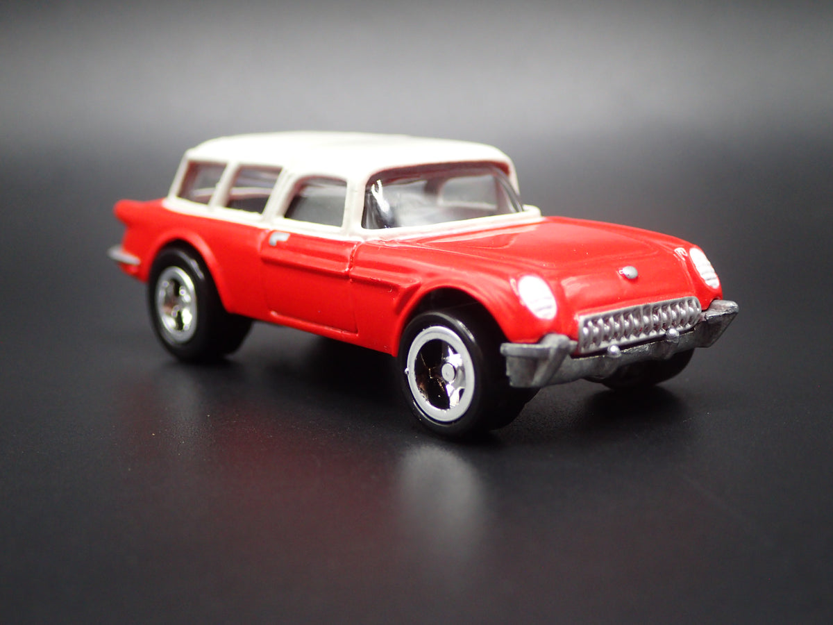 1954 54 CHEVY CHEVROLET CORVETTE NOMAD RED 1:64 SCALE DIORAMA DIECAST MODEL CAR