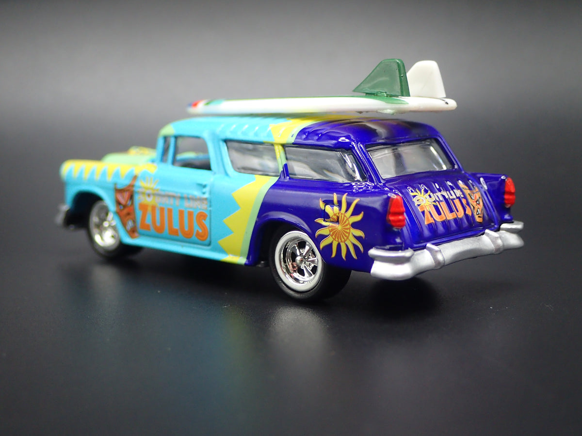 1955 55 CHEVY CHEVROLET NOMAD SURF BLUE 1:64 SCALE DIECAST MODEL CAR