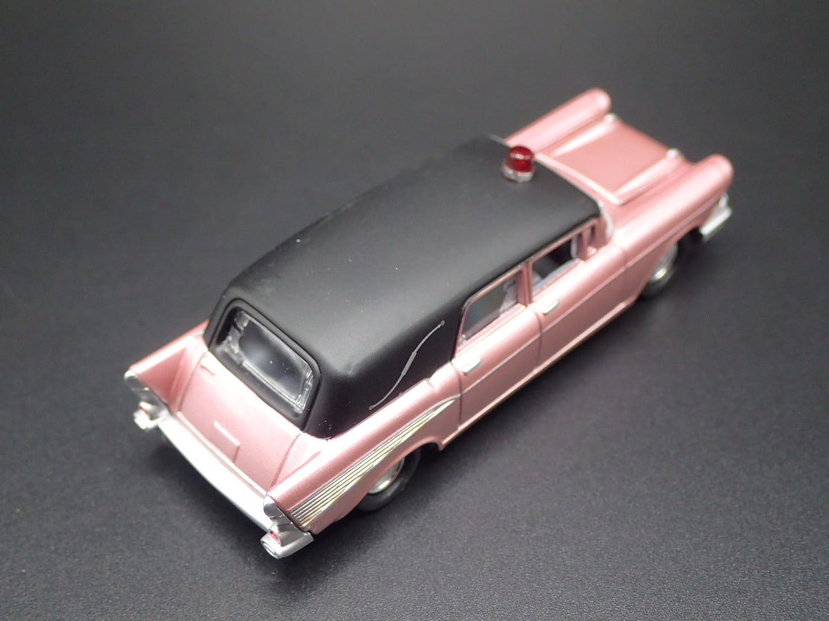 1957 57 CHEVY CHEVROLET HEARSE AMBULANCE 1:64 SCALE DIORAMA DIECAST MODEL CAR
