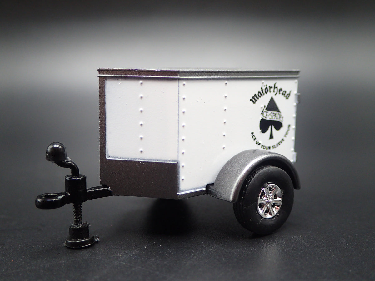 ENCLOSED V NOSE MINI TRAILER w/ OPENING DOOR MOTORHEAD 1:64 SCALE MODEL-Burning Rubber Toy Company