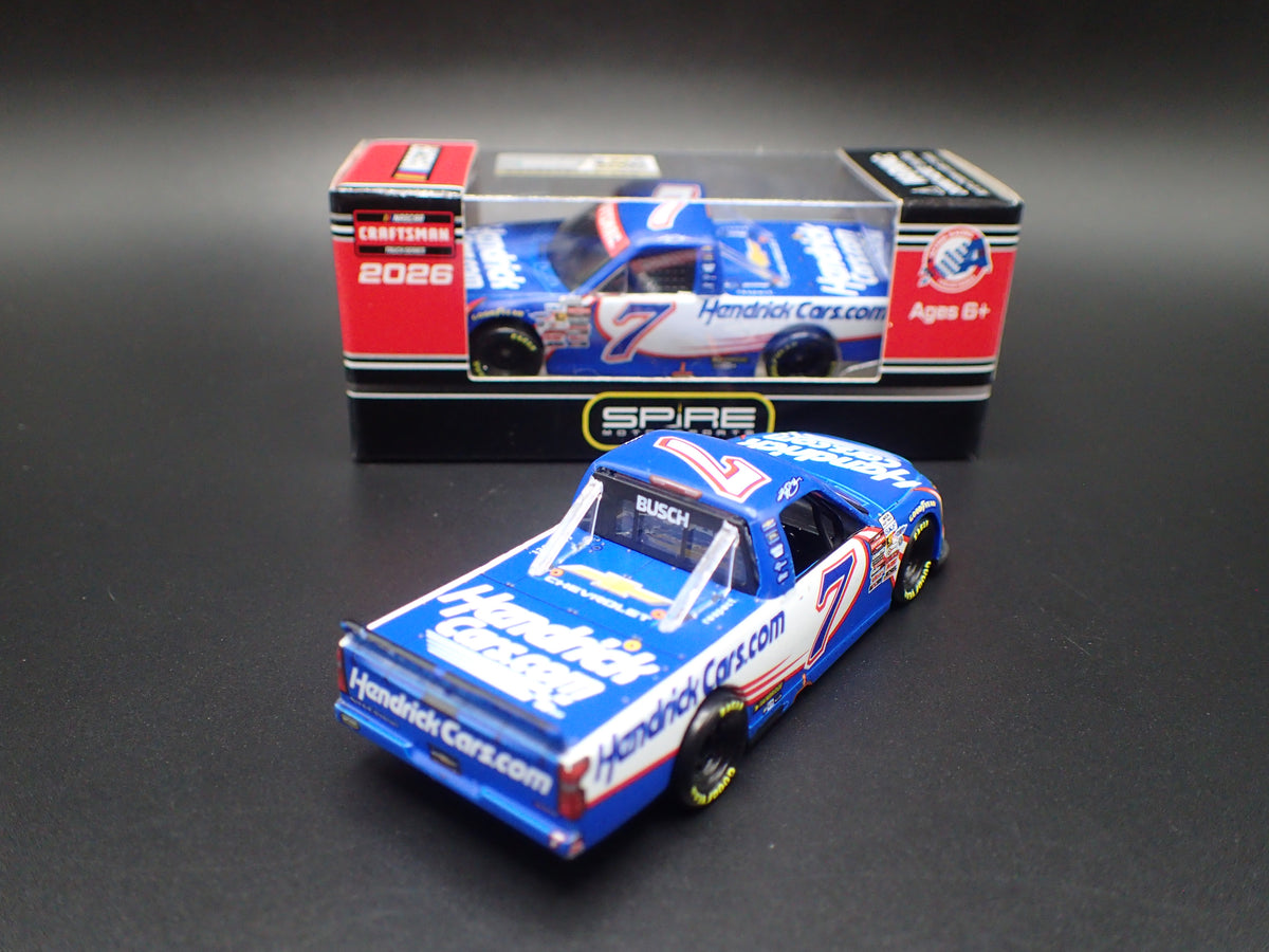 2026 CHEVY SILVERADO 7 KYLE BUSCH HENDRICKS WIN NASCAR TRUCK 1:64 DIECAST CAR