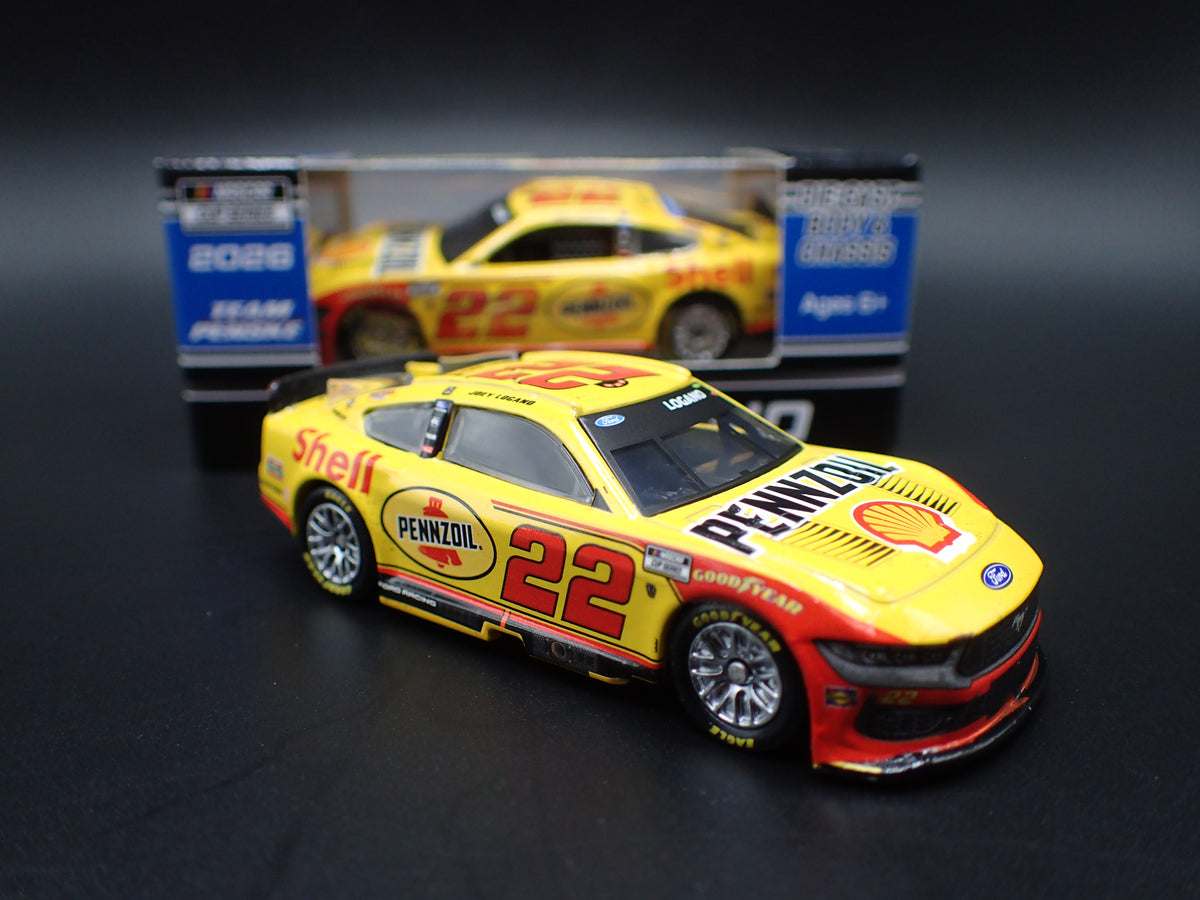2026 26 FORD MUSTANG 22 JOEY LOGANO PENNZOIL WIN NASCAR 1:64 SCALE DIECAST CAR