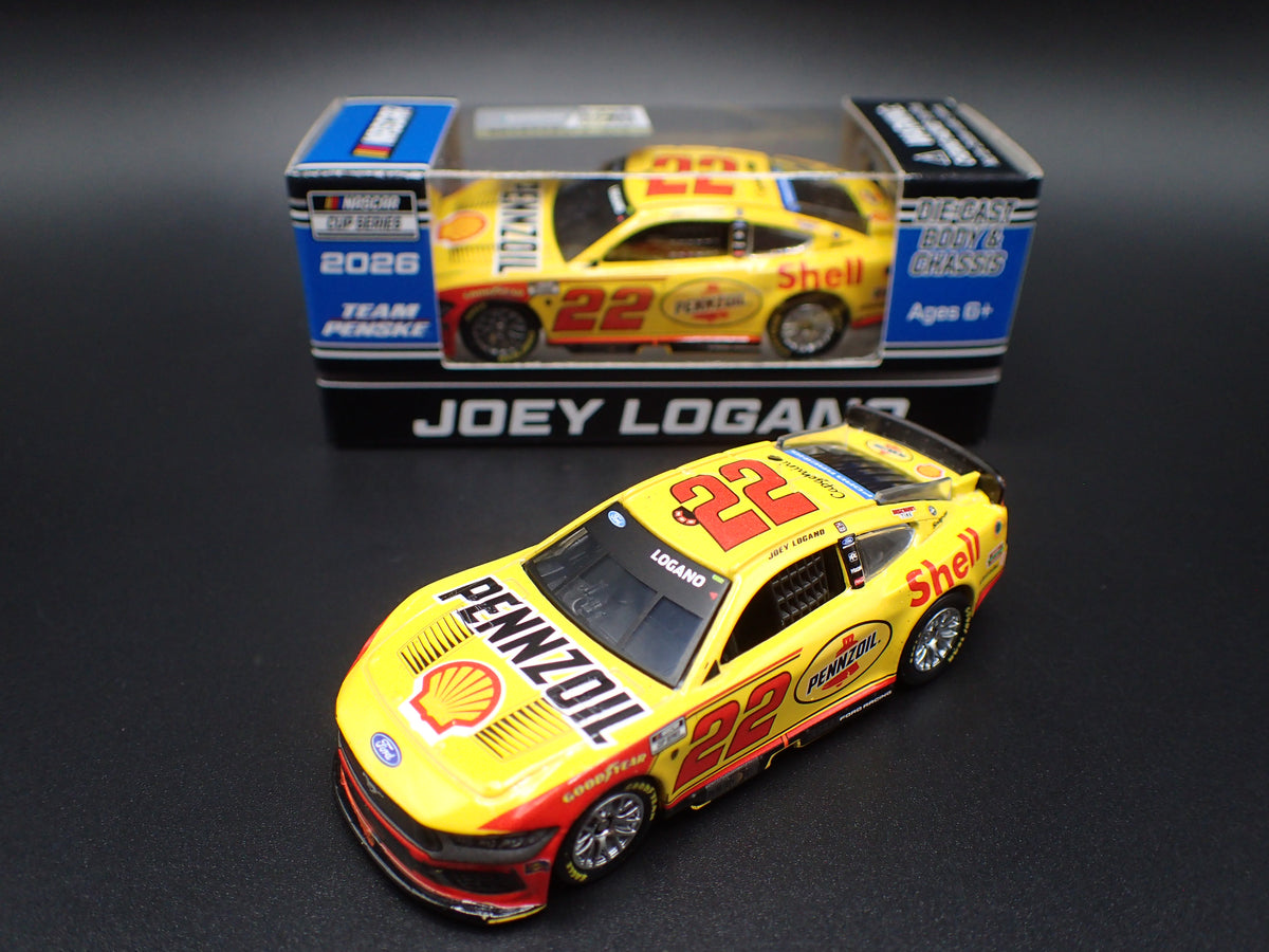 2026 26 FORD MUSTANG 22 JOEY LOGANO PENNZOIL WIN NASCAR 1:64 SCALE DIECAST CAR