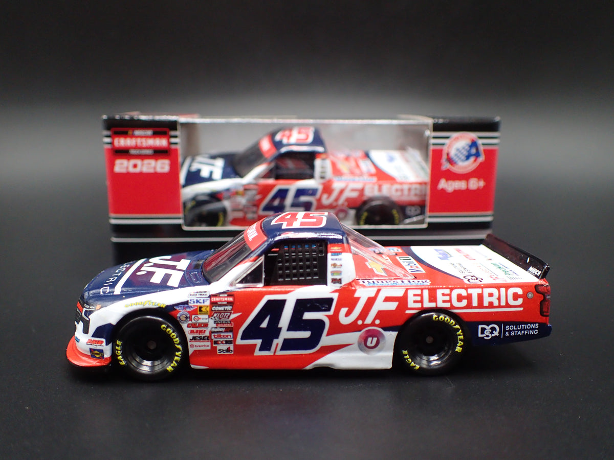 2026 26 CHEVY SILVERADO 45 LANDEN LEWIS JF ELECTRIC NASCAR TRUCK 1:64 DIECAST CAR