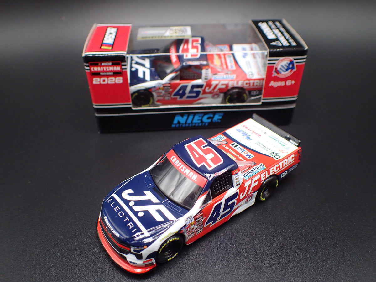 2026 26 CHEVY SILVERADO 45 LANDEN LEWIS JF ELECTRIC NASCAR TRUCK 1:64 DIECAST CAR