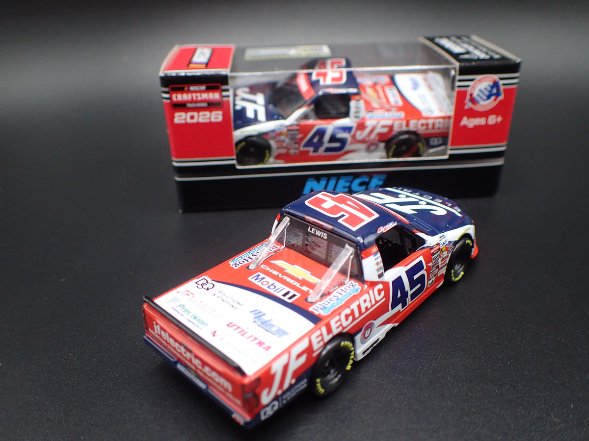 2026 26 CHEVY SILVERADO 45 LANDEN LEWIS JF ELECTRIC NASCAR TRUCK 1:64 DIECAST CAR
