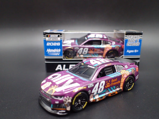 2026 26 CHEVROLET #48 ALEX BOWMAN ALLY BEST FRIENDS NASCAR 1:64 DIECAST CAR-Burning Rubber Toy Company