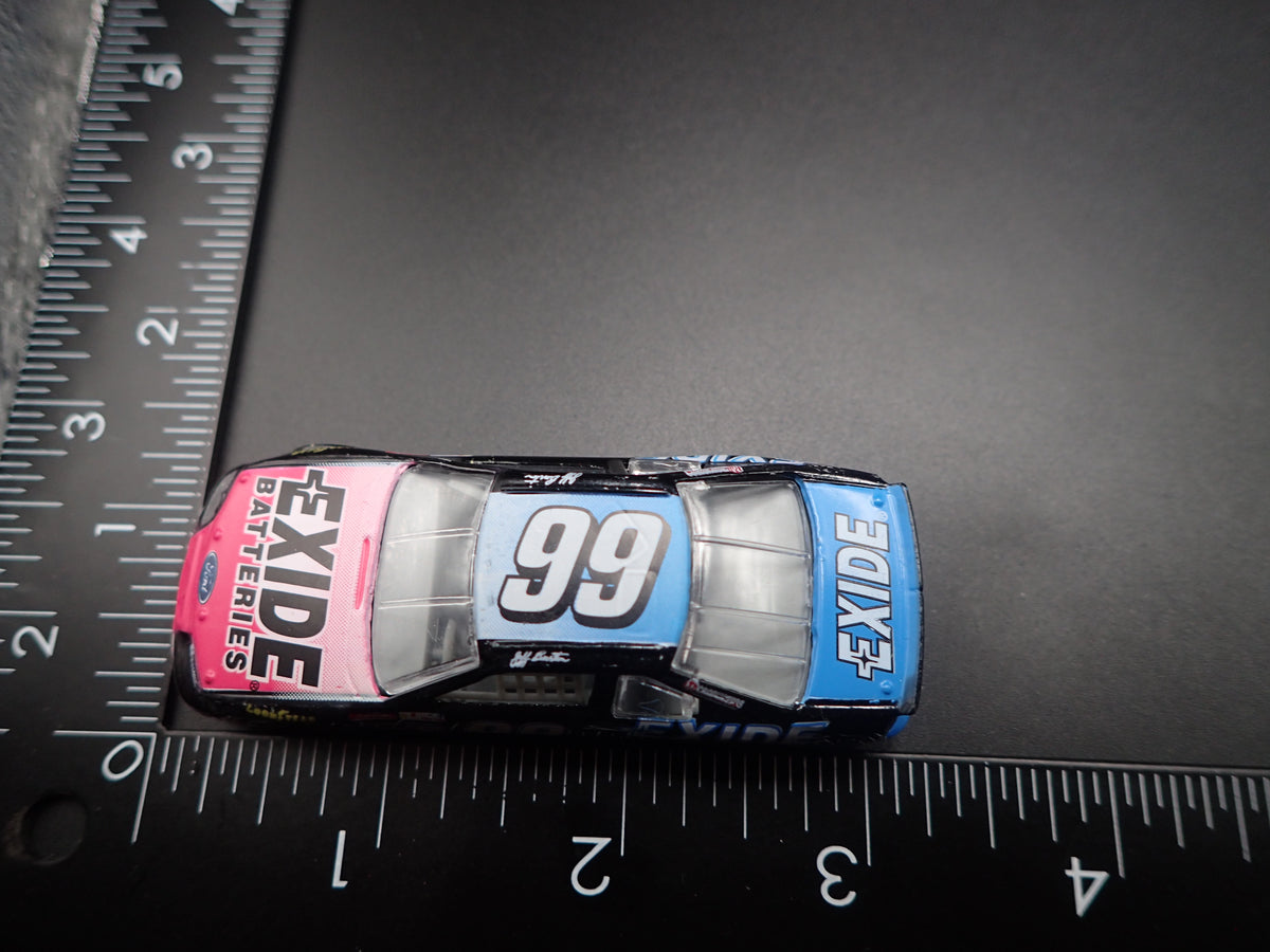 1996 FORD THUNDERBIRD 99 JEFF BURTON EXIDE NASCAR 1:64 SCALE DIECAST MODEL CAR